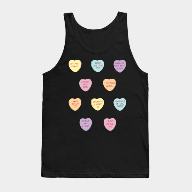 Swiftie Candy Hearts Tank Top by MusiMochi